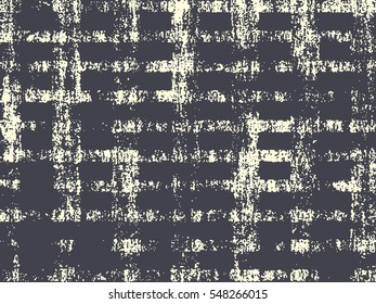 Abstract grunge vector background. Monochrome textural composition of irregular overlapping graphic elements.