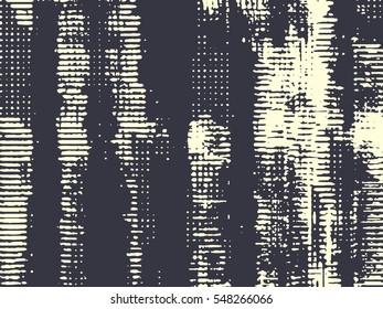 Abstract grunge vector background. Monochrome textural composition of irregular overlapping graphic elements.