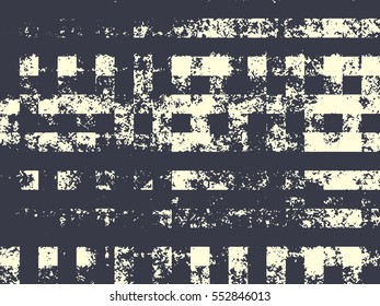 Abstract grunge vector background. Monochrome grainy raster composition of irregular overlapping geometric elements.