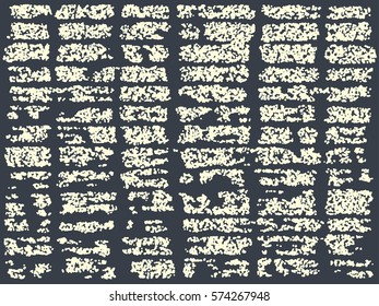 Abstract grunge vector background. Monochrome raster composition of irregular graphic elements.