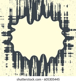 Abstract grunge vector background. Monochrome squared composition of irregular graphic shapes.