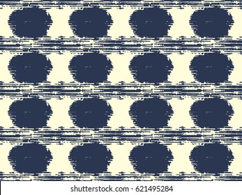Abstract grunge vector background. Monochrome squared composition of irregular circular  graphic elements.