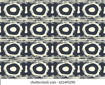 Abstract grunge vector background. Monochrome squared composition of irregular circular  graphic elements.