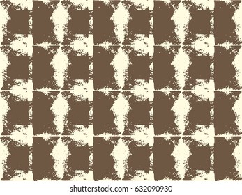 Abstract grunge vector background. Monochrome rectangular composition of irregular repeated graphic elements.