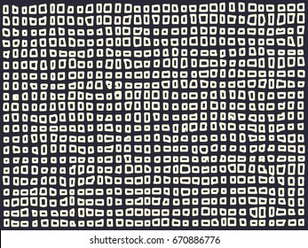 Abstract grunge vector background. Monochrome handmade composition of irregular graphic elements.