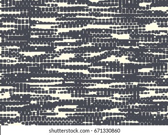 Abstract grunge vector background. Monochrome raster composition of irregular graphic elements.