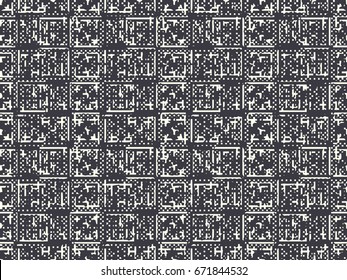 Abstract grunge vector background. Monochrome raster composition of irregular graphic elements.