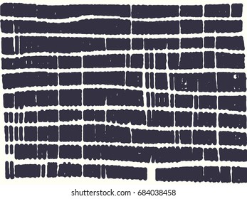 Abstrakter grunge, Vektorhintergrund. Monochrome Rasterzusammensetzung unregelmäßiger grafischer Elemente.