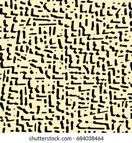 Abstract grunge vector background. Monochrome raster composition of irregular graphic elements.