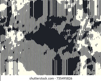 Abstract grunge vector background. Monochrome raster composition of irregular graphic elements.
