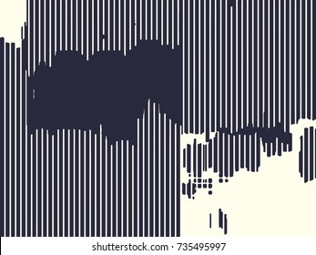 Abstract grunge vector background. Monochrome raster composition of irregular graphic elements.