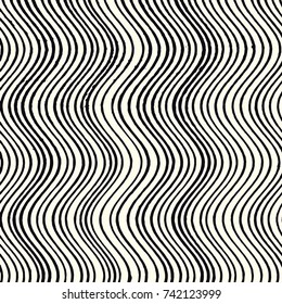 Abstract grunge vector background. Monochrome raster composition of irregular graphic wavy elements.