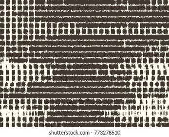 Abstract grunge vector background. Monochrome raster composition of irregular graphic elements.