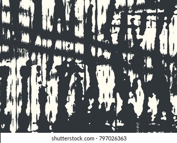 Abstract grunge vector background. Monochrome  composition of irregular graphic elements.