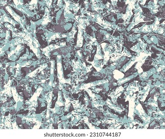 Abstract grunge vector background. natural wood and soil texture effect pattern. cyan green,brown geometric textured background. agriculture stick texture pattern design.