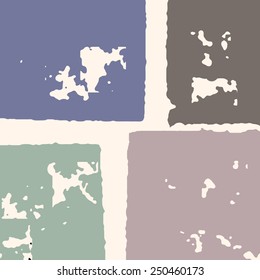 Abstract grunge vector background. Pastel-tone composition of irregular geometric elements.