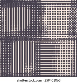 Abstract grunge vector background. Squared monochrome composition of irregular diffused geometric elements.