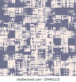 Abstract grunge vector background. Squared monochrome composition of irregular diffused geometric elements.