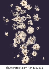 Abstract grunge vector background.  Two- tone composition of irregular shape elements. Created using handmade camera-less photograph.