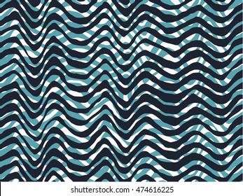 Abstract grunge vector background. Two tone composition created using  wavy overlapping elements.