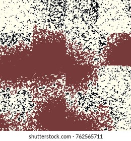 Abstract grunge vector background. Two tone squared composition of irregular graphic elements.