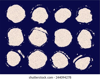 Abstract grunge vector background. Two-tone composition of overlapping geometric shapes. Created using handmade camera-less print.