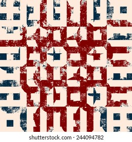Abstract grunge vector background. Two-tone composition of overlapping geometric shapes. Created using handmade camera-less print.