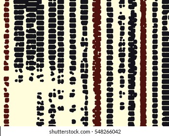 Abstract grunge vector background. Two-tone striped composition of irregular  graphic elements.