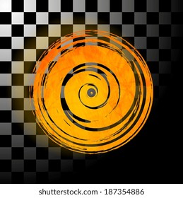 Abstract grunge vector circle