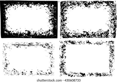 Abstract grunge vector frame background  texture