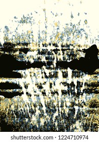 Abstract grunge vector illustration. Color handmade composition of irregular graphic elements.