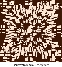 Abstract grunge vector pattern background. Monochrome squared composition of irregular distorted elements.