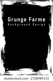 Abstract grunge vertical background. Black and white brushstrokes and ink drops scattered. Text placed in the center space.