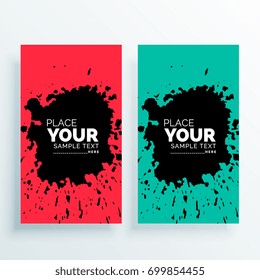 abstract grunge vertical banners set