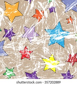 abstract grunge vintage star background, vector illustration design element