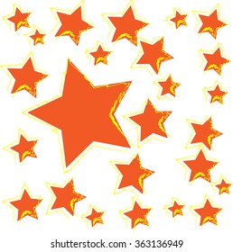 abstract grunge vintage star texture and background, vector illustration design element