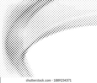 Abstract grunge wave halftone dots texture background. Modern dotted template vector illustration for design, covers, web sites, banners. Retro background, pop art style.