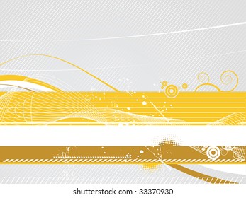 Abstract grunge wave halftone line background with sample text