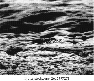 Abstract grunge wavy halftone bitmap stipple texture background or overlay