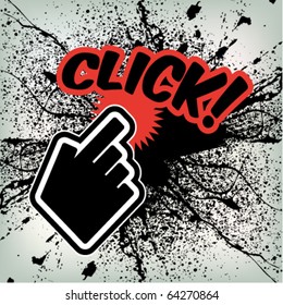 abstract grunge web button