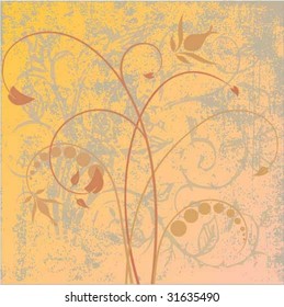 abstract Grunge-floral