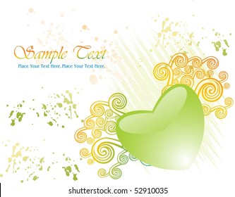 abstract grungy background with artwork, heart