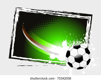 abstract grungy background with dirty banner, isolated football
