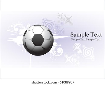 abstract grungy background with isolated soccer