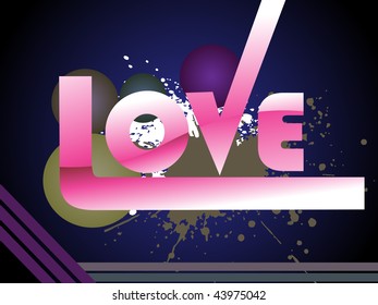 abstract grungy background with love, vector illustration