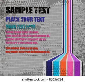 Abstract grungy background with place for text, vector