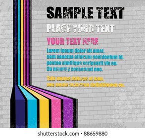 Abstract grungy background with place for text, vector