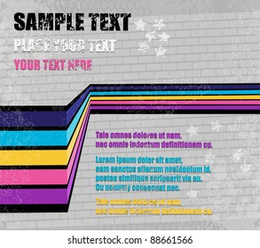 Abstract grungy background with place for text, vector