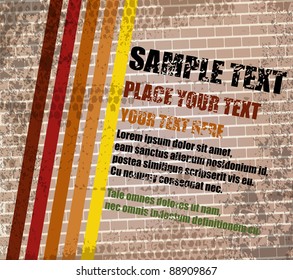 Abstract grungy background with place for text, vector