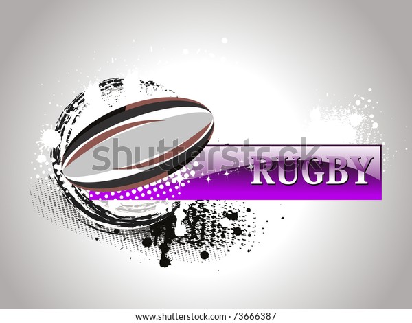 Abstract Grungy Background Rugby Ball Vector Stock Vector (Royalty Free ...